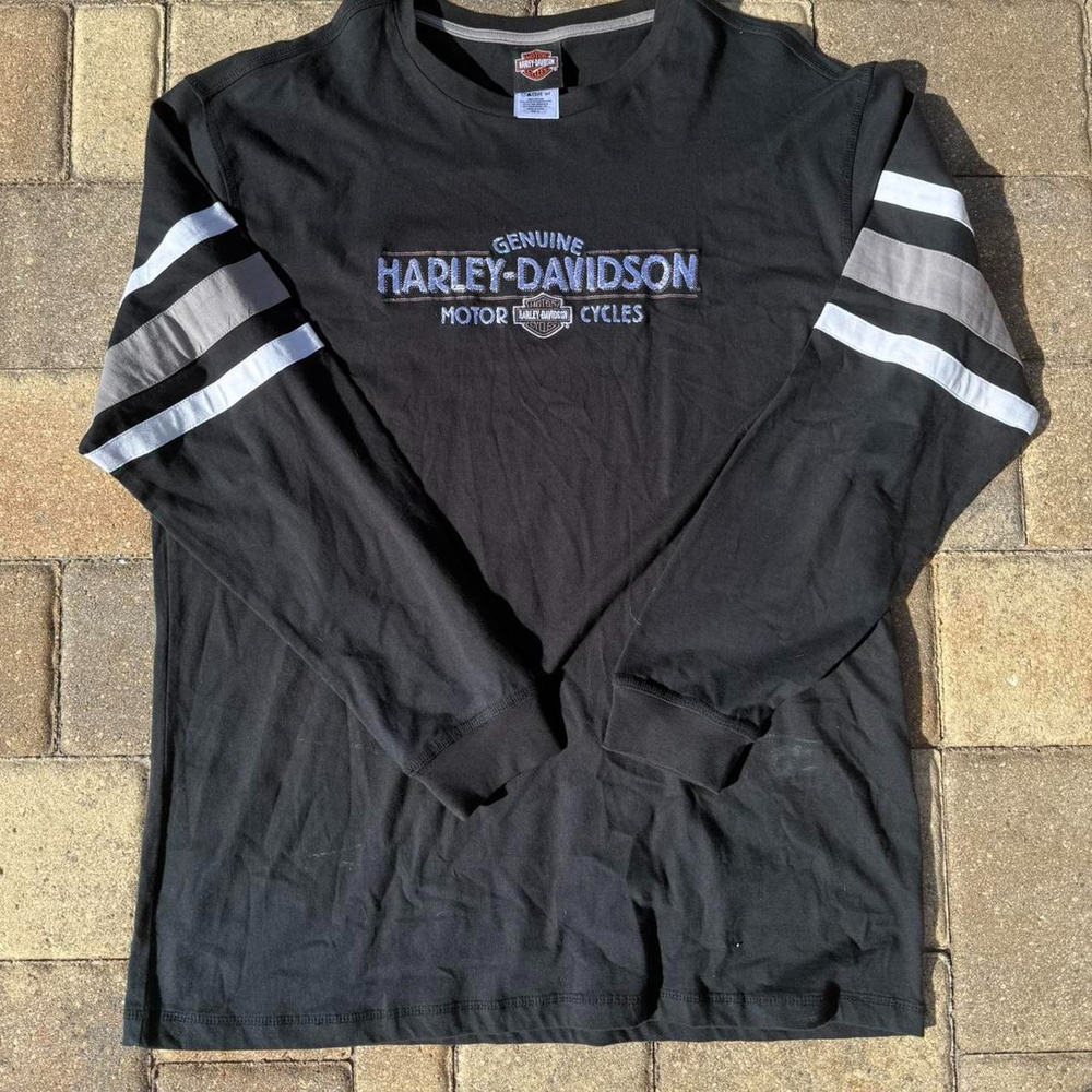 Black Colorblock Harley Davidson Longsleeve
